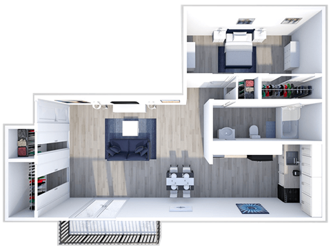 1 bedroom apartment floor plan